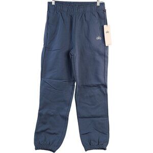 NWT Alo Yoga Accolade Sweatpant Bluestone Blue Size M Elastic Waistband